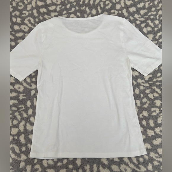 NWT JCREW WHITE PERFECT FIT TEE SIZE MEDIUM - Picture 6 of 8